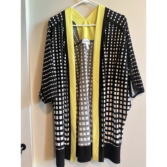 Joseph Ribkoff Open Front Short Sleeve Kimono Cardigan Coverup Size 14 - Picture 1 of 11